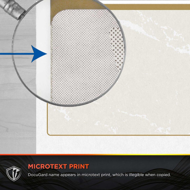 DocuGard Standard Gold Marble Bottom High Security Check Paper - Laser/Inkjet Printer Compatible - 11 Security Features - 500 Blank Business Checks (04521) - Image 5